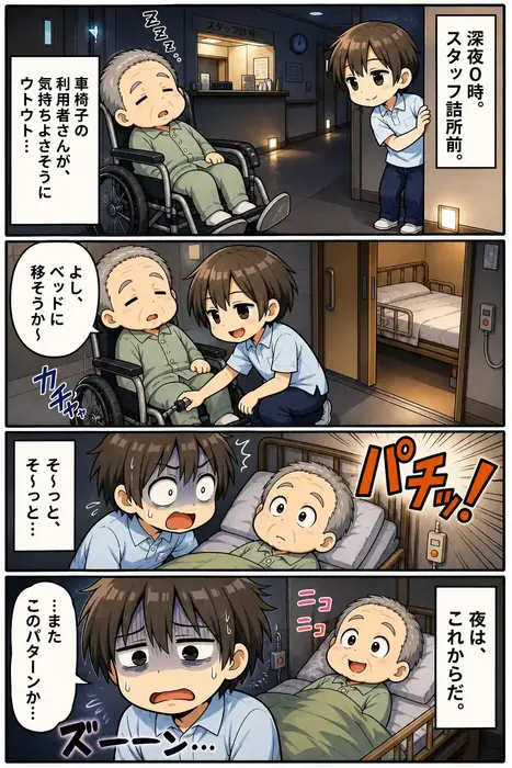 コマ割りのまんが
